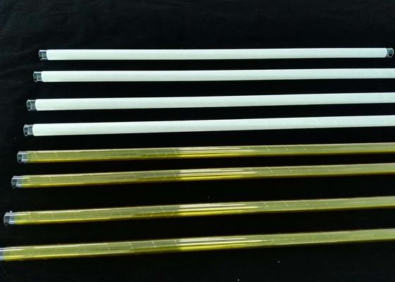 China PECVD smolt OD 30 die mm-Kwartsglazen buis met Witte/Gele die 3M-Vezel wordt behandeld in de Zonne Met een laag bedekte Industrie wordt gebruikt leverancier